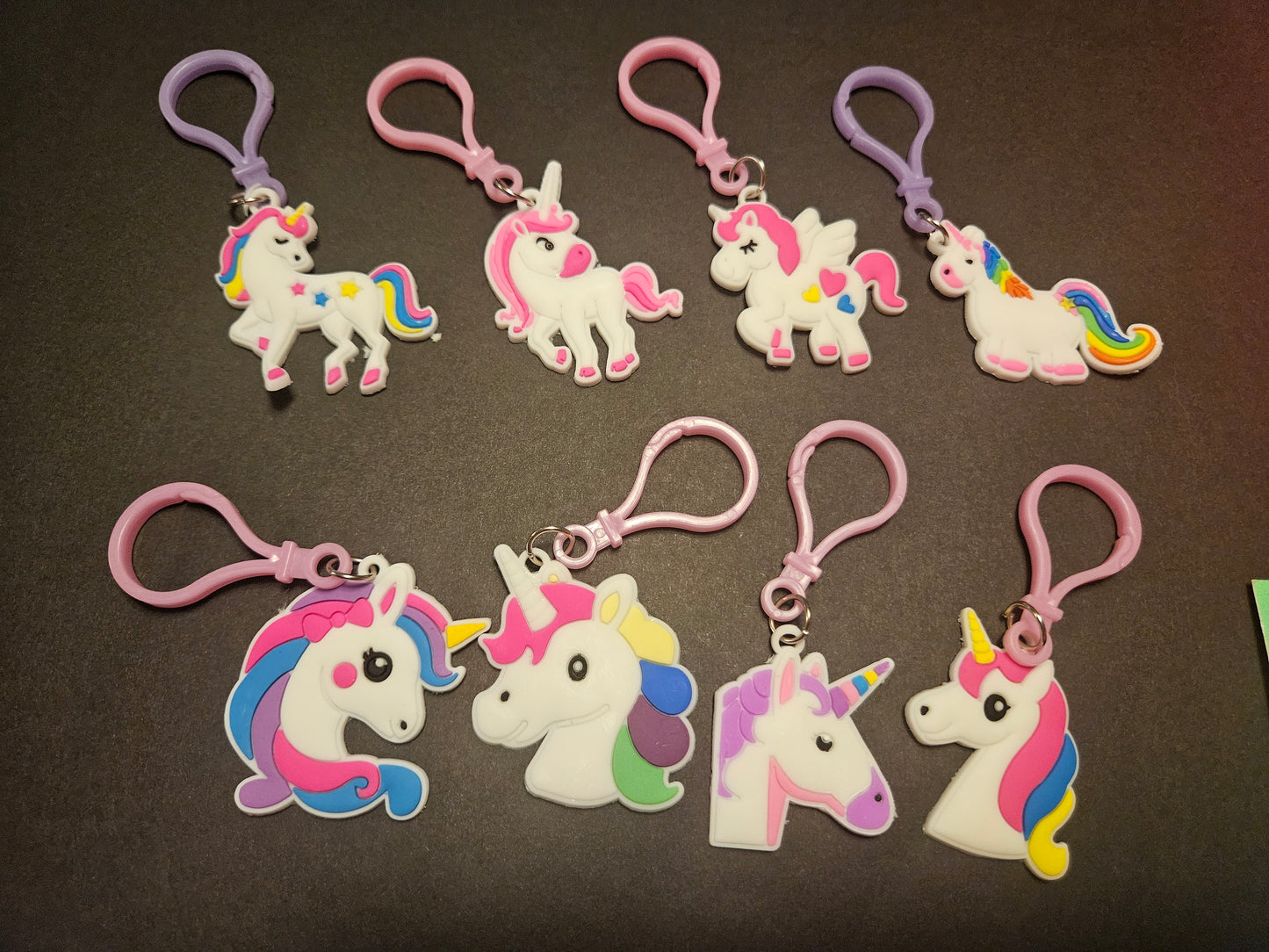 Unicorn clip on keychains