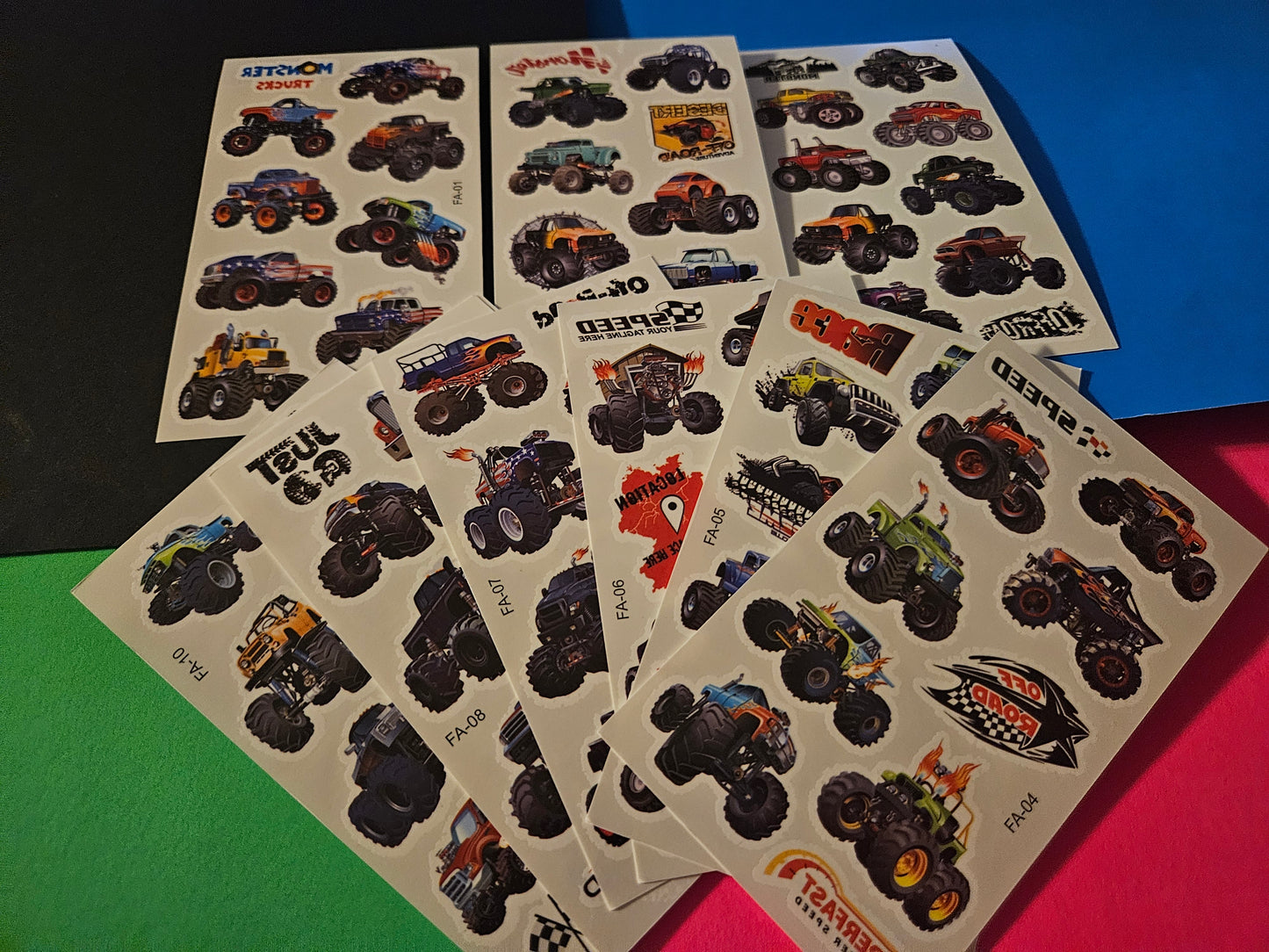 Monster Truck Temporary Tattoos