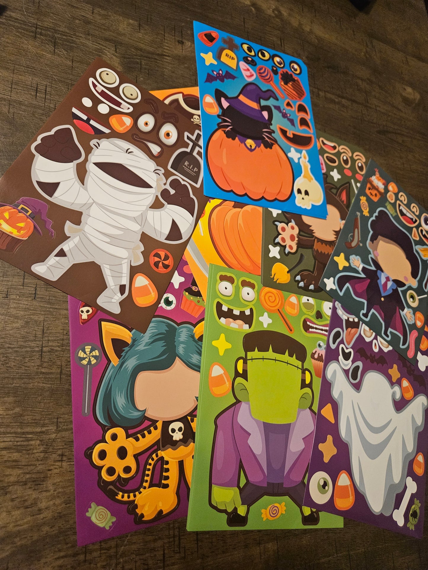 Build-a-Halloween Character Stickers