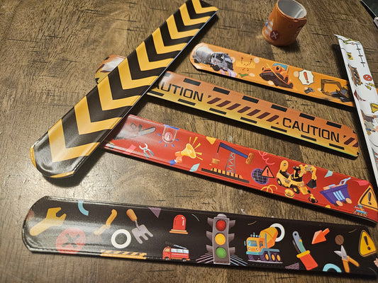 Construction Themed Slap Bracelets