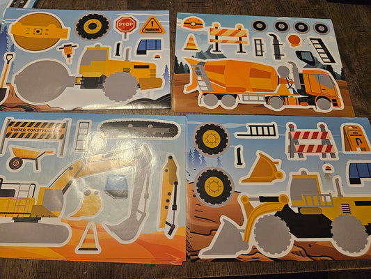 Build-a-Construction Equipment Sticker Kit